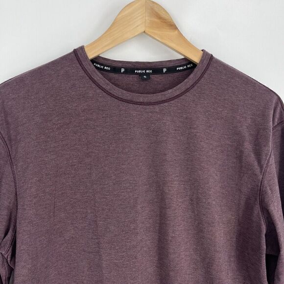 Public Rec Shirt Size Small Mens Purple Go To Crew Long Sleeve Tee Athletic Yoga - Picture 2 of 8